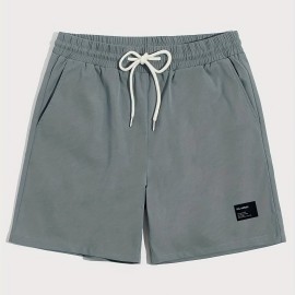 Graphic Pattern Comfy Shorts, Men's Casual Waist Drawstring Shorts For Summer Basketball Beach Resort